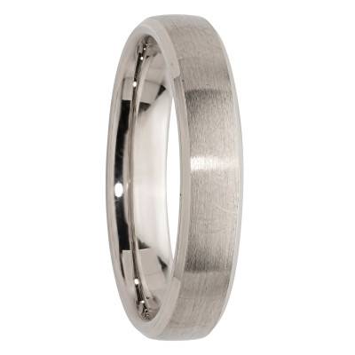 Alliance Demi-Bombée en Platine, Largeur 4,50 mm - Fair'Belle