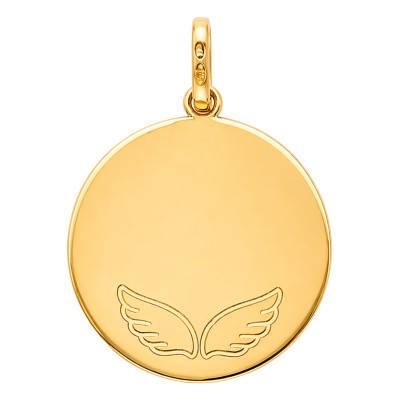 Médaille Ailes d'Ange en Or Jaune 375, Diamètre 16 mm - Ocarat
