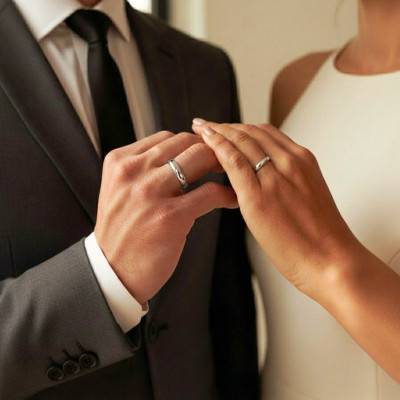 Alliance Demi Jonc Confort en Or Blanc 750, Largeur 3,00 mm - Ocarat