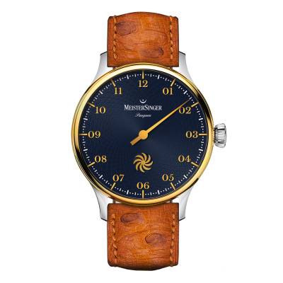 Pangaea Steel Blue Gold Bezel Watch PDS917GLG - MeisterSinger