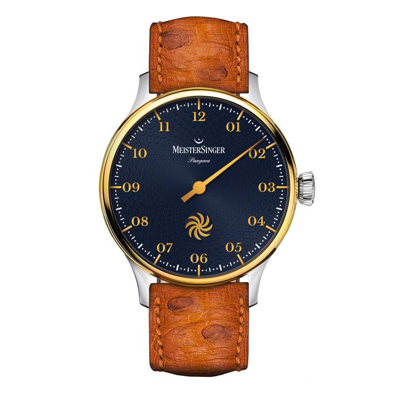 Pangaea Steel Blue Gold Bezel Watch PDS917GLG - MeisterSinger