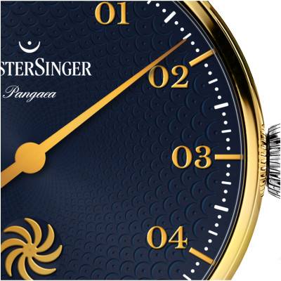 Pangaea Steel Blue Gold Bezel Watch PDS917GLG - MeisterSinger