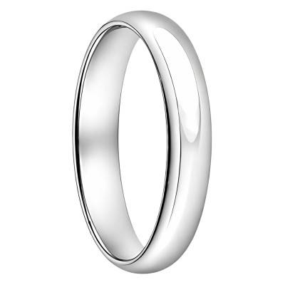 Alliance Demi Jonc Confort en Or Blanc 750, Largeur 3,50 mm - Ocarat
