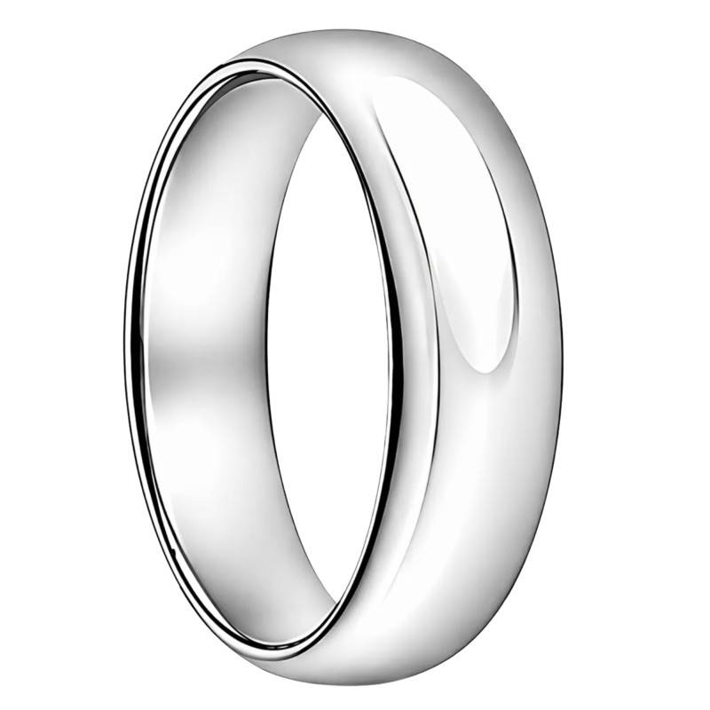 Alliance Demi Jonc Confort en Or Blanc 375, Largeur 5,00 mm - Ocarat