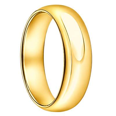 375 Yellow Gold Comfort Half-Round Wedding Ring, 5.00 mm Width - Ocarat