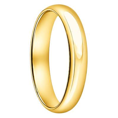 9K Yellow Gold Comfort Half-Round Wedding Ring, 3.50 mm Width - Ocarat