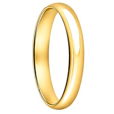 375/1000 Yellow Gold Half-Round Comfort wedding ring, Width 3.00 mm - Ocarat