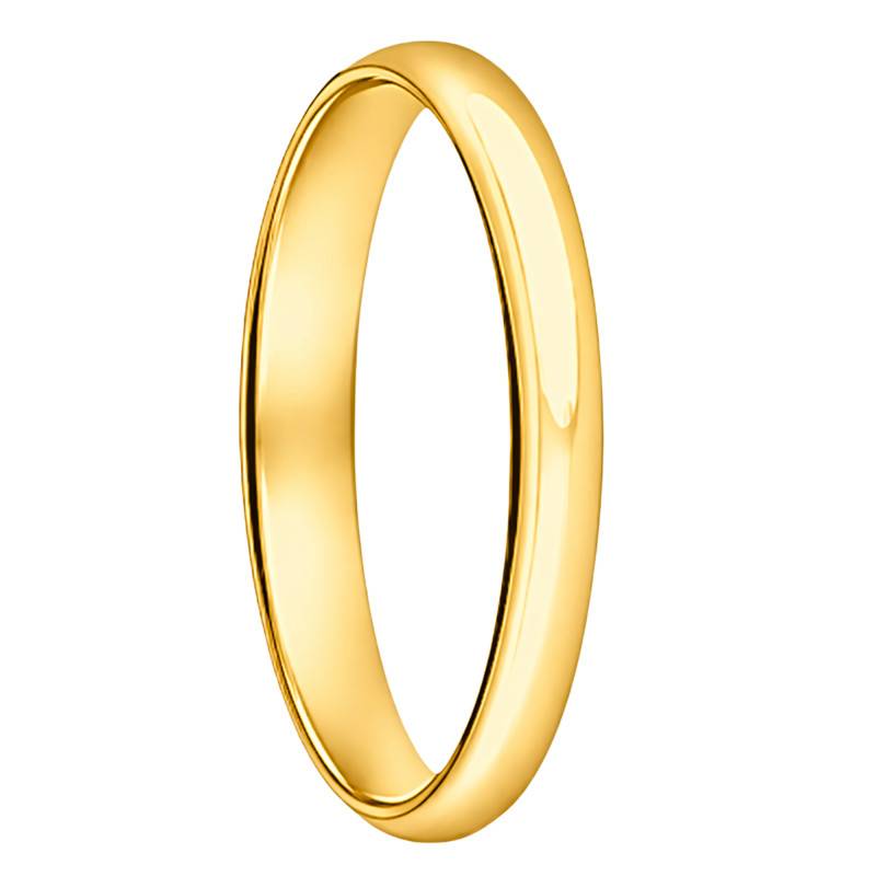 750/1000 Yellow Gold Comfort Half-Round Wedding Ring, Width 2.50 mm - Ocarat
