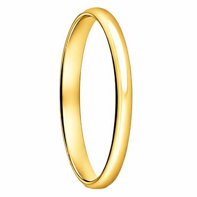 Alliance Demi-Jonc Confort en Or Jaune 375, Largeur 2,00 mm - Ocarat