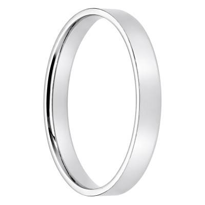 Alliance Ruban Confort Or Blanc 750, Largeur 3 mm - Amore