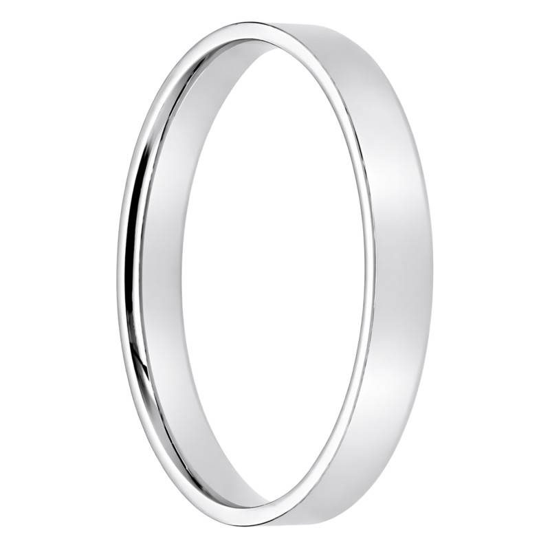 Alliance Ruban Confort Or Blanc 750, Largeur 3 mm - Amore