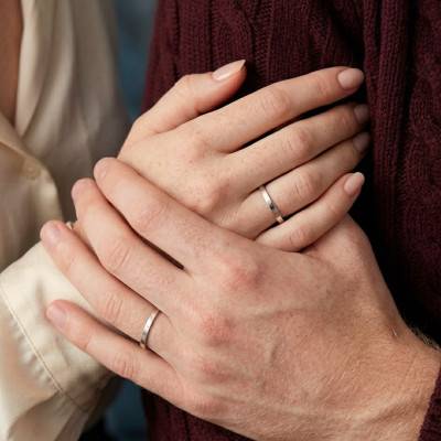 Alliance Ruban Confort en Or Blanc 375, Largeur 2,00 mm - Ocarat