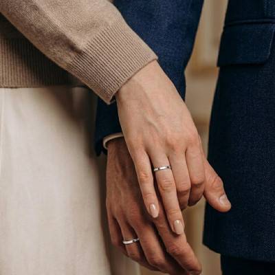 Alliance Ruban Confort en Or Blanc 375, Largeur 3,00 mm - Ocarat