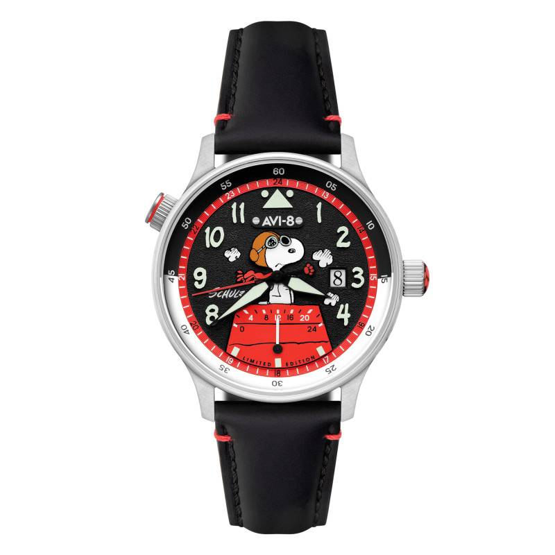 Montre Hawker Hurricane McKellar Dual Time Peanuts Snoopy Flying Ace Limited Edition AV-4151-01 - Avi-8