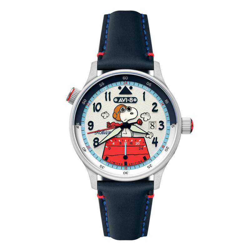 Hawker Hurricane McKellar Dual Time Peanuts Snoopy Flying Ace Limited Edition Watch AV-4151-02 - Avi-8