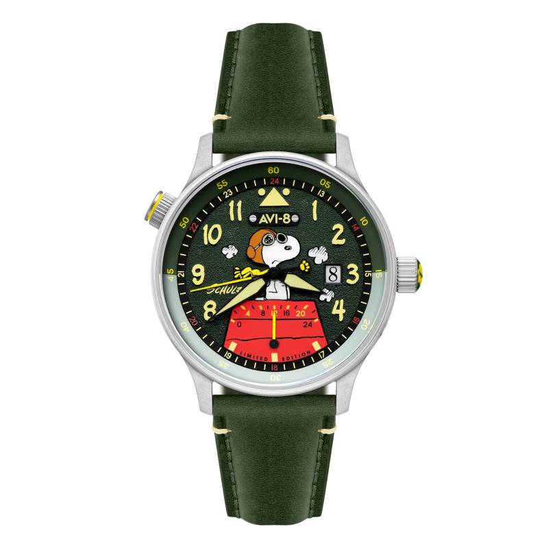 Hawker Hurricane McKellar Dual Time Peanuts Snoopy Flying Ace Limited Edition Watch AV-4151-05 - Avi-8