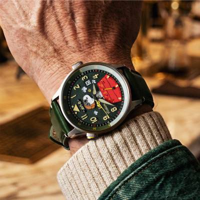 Montre Hawker Hurricane McKellar Dual Time Peanuts Snoopy Flying Ace Limited Edition AV-4151-05 - Avi-8