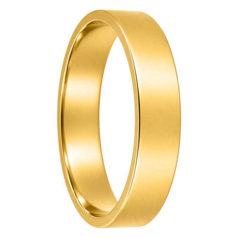 Yellow 375/1000 Gold Comfort Ribbon Wedding Ring 4.00 mm - Ocarat