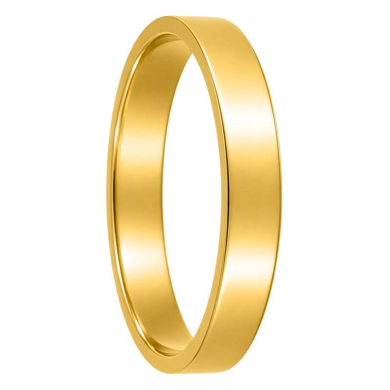 Yellow 375/1000 Gold Comfort Ribbon Wedding Ring 3.00 mm - Ocarat