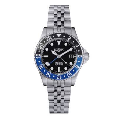 Ternos Diver GMT Black and Blue Bezel Watch - Davosa