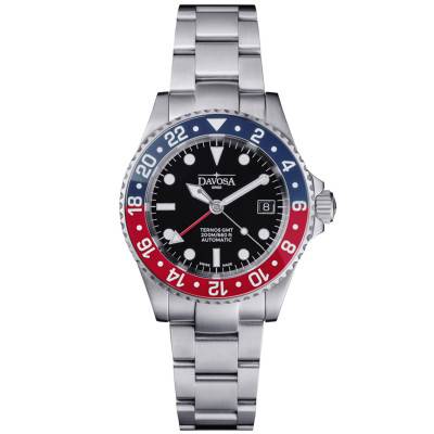 Montre Ternos Diver GMT Lunette bleue et rouge - Davosa