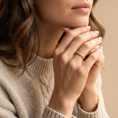 Alliance Standard Perlée Elda en Or Jaune 750, Largeur 2,00 mm - Ponce