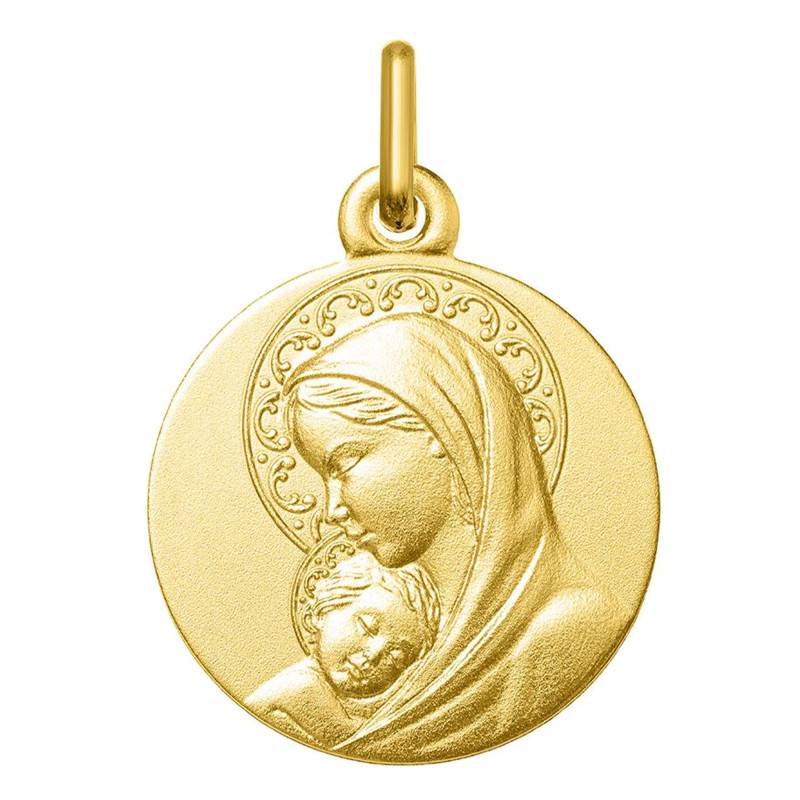 Médaille Vierge à l'Enfant en Or Jaune 375, Diamètre 16 ou 18 mm - Ocarat