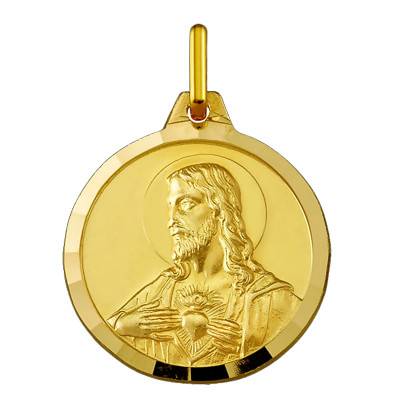 Médaille Scapulaire du Mont Carmel Or Jaune 750, Diamètre 14 mm à 24 mm - Argyor
