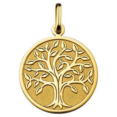 Médaille Arbre de Vie Grand Feuillage en Or Jaune 375, Diamètre 17 mm - Ocarat