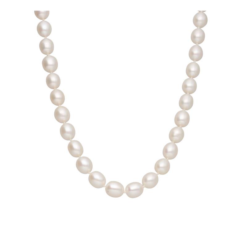 Collier Perles Blanches d'Eau Douce en Or Jaune 750, Longueur 42 cm - Schmittgall