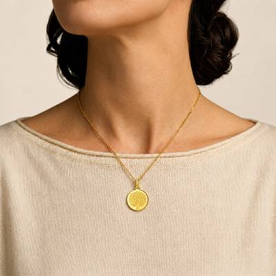 Médaille Arbre de Vie Feuillage en Or Jaune 375, Diamètre 16 mm - Ocarat