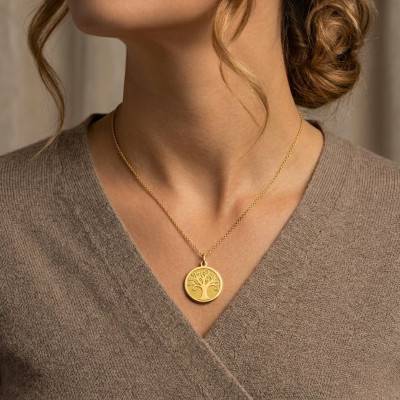 Médaille Arbre de Vie Arabesque en Or Jaune 375, Diamètre 20 mm - Ocarat