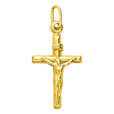 Croix Christ en Or Jaune 750, Dimension 15 x 25 cm - Emanessence