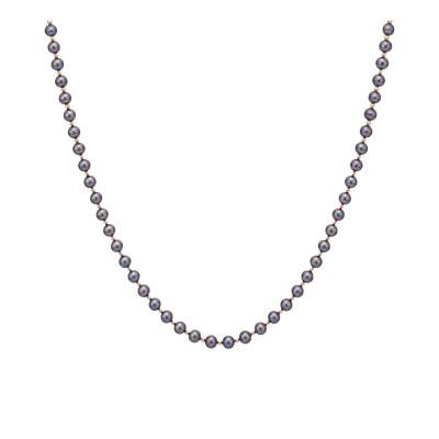 Collier Perles d'Eau Douce Baroque Noires en Or Jaune 375, Longueur 42cm - Schmittgall