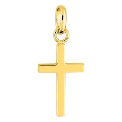 Croix Section Carrée en Or Jaune 375, Dimension 10 x 22 mm - Ocarat