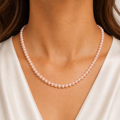 Collier Perles d'Eau Douce Baroque en Or Jaune 750, Longueur 42 cm - Schmittgall