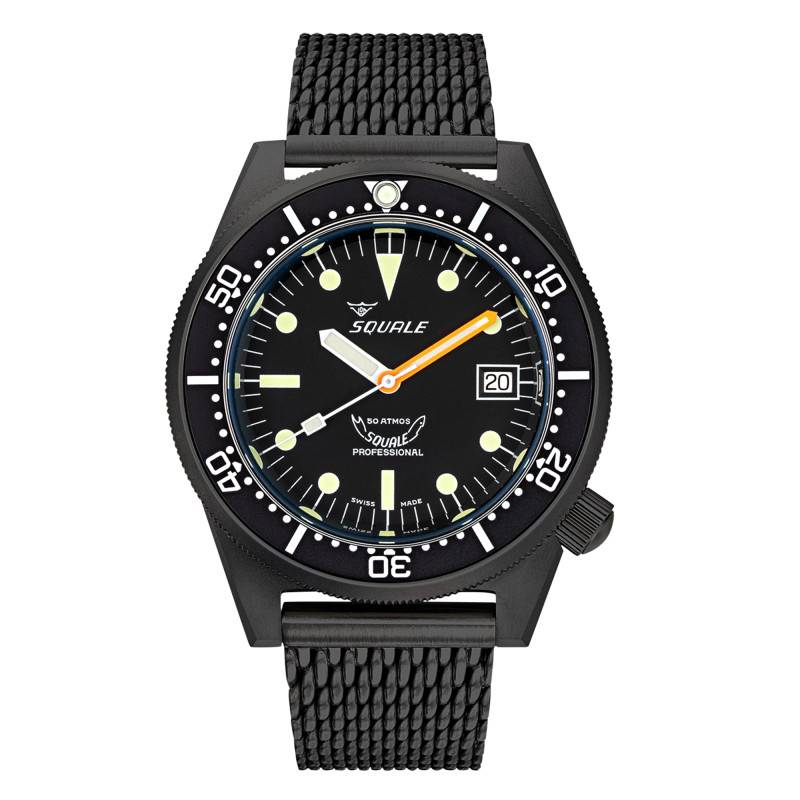 1521 DLC Black Mesh Watch 1521DLCBK.MEPVD20 - Squale