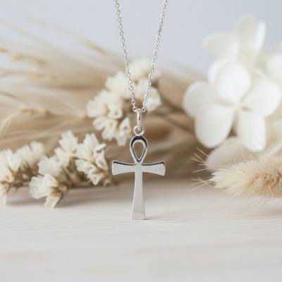Croix Egyptienne en Argent Rhodié 925 - Emanessence