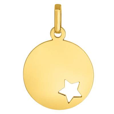 Médaille Fantaisie Etoile en Or Jaune 375 - Ocarat