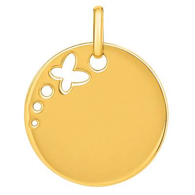 Médaille Fantaisie Papillon en Or Jaune 375 - Ocarat