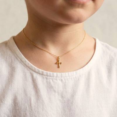 Pendentif Petite Croix en Plaqué Or, Dimension 10 x 15 mm - Ocarat