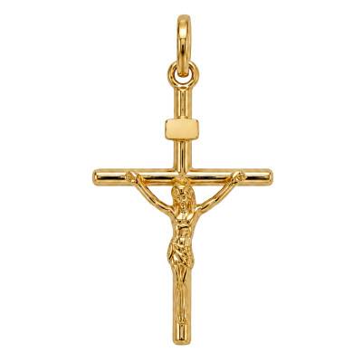 Pendentif Croix Crucifix en Plaqué Or, Dimension 18 x 30 mm - Ocarat