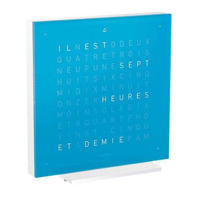 Horloge Earth 13.5 Blue Candy en français - Qlocktwo