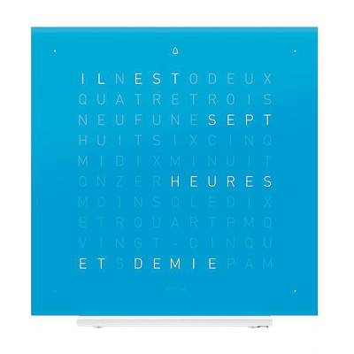 Horloge Earth 13.5 Blue Candy en français - Qlocktwo