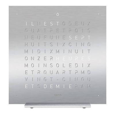 Horloge Earth 13.5 Full Metal en Français - Qlocktwo
