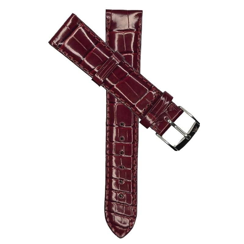 Garnet Alligator Watch Strap 18mm - Version Watches