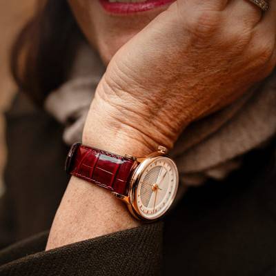 Garnet Alligator Watch Strap 18mm - Version Watches