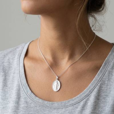 Médaille Vierge Miraculeuse Or Blanc 750 - Becker