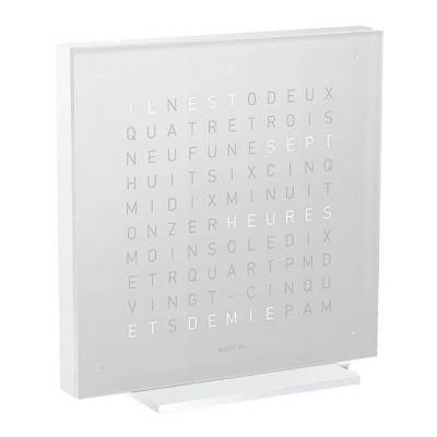 Horloge de table Earth 13.5 Vanilla Sugar en français - Qlocktwo