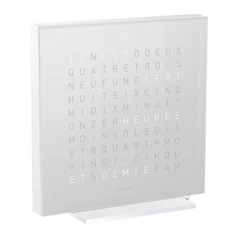 Horloge de table Earth 13.5 Vanilla Sugar en français - Qlocktwo